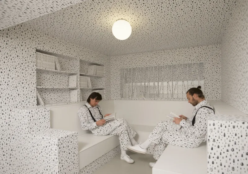Installation view with performance, For Our Economy and Culture, Pavilion of Slovenia, Venice Biennial