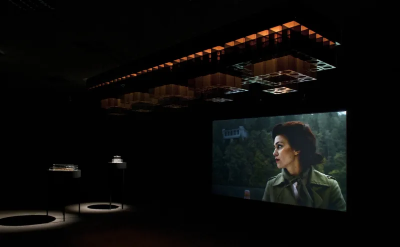 Framing the Space (2012), perspex chandelier, installation view Situation Anophthalmus hitleri, European Capital of Culture Maribor, 2012