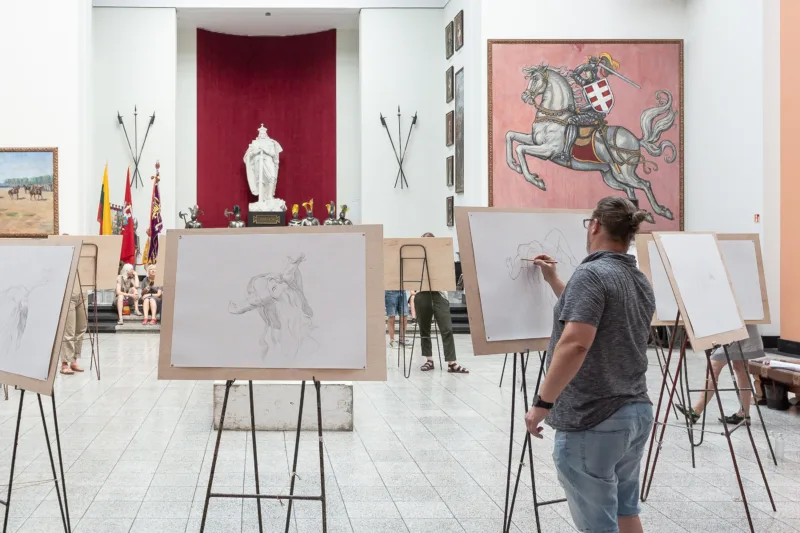Performance view, Changing the Climate, The Vytautas the Great War Museum, Kaunas, 2019, Kaunas Biennial After Leaving | Before Arriving