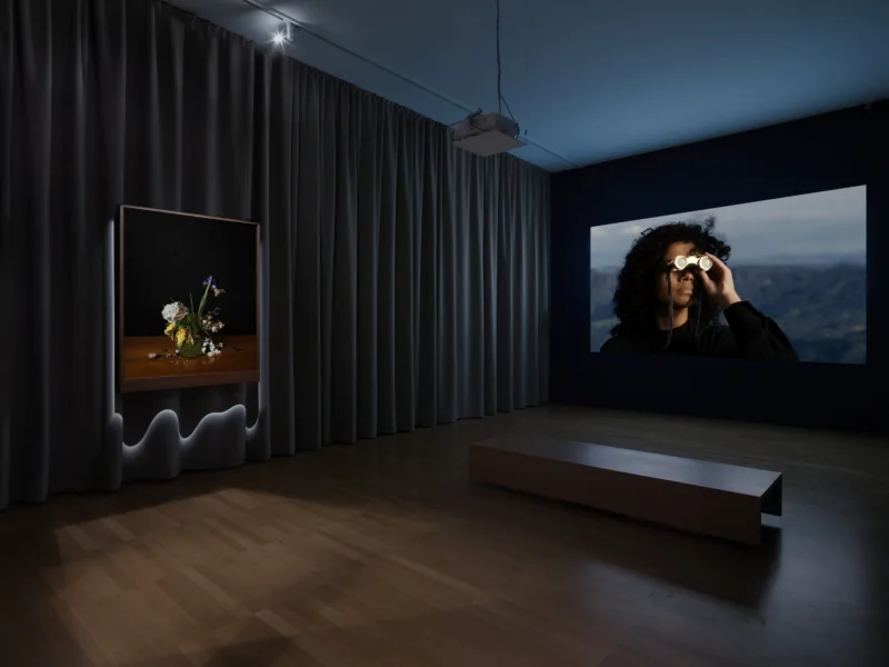 Installation view, The Arrangement: International Court of Justice, exhibition U3: Triennial of Contemporary Art in Slovenia, curated by Tevž Logar, Museum of Modern Art Ljubljana, 2024, photo: Matevž Paternoster